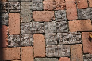 The bricks of Historic, Downtown Lexington, VA